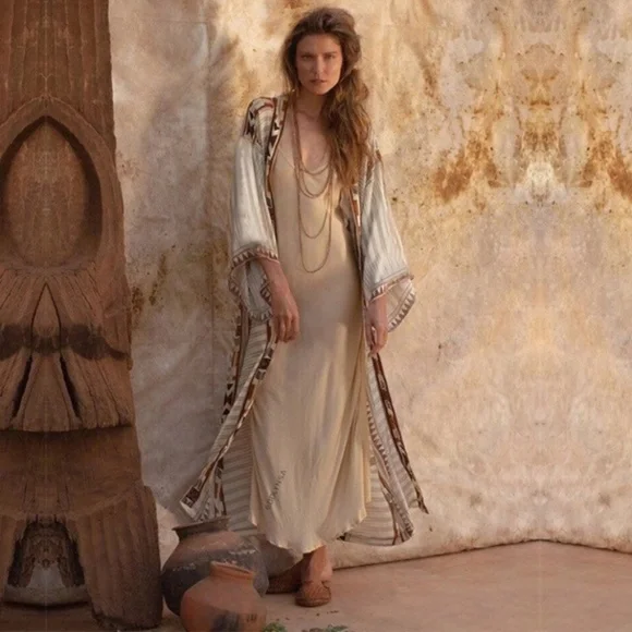 SOLD OUT Western Aztec Boho Tribal Kimono Duster Wrap - Picture 2 of 4